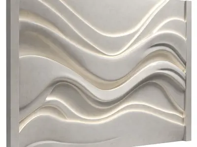 Decorativ panel wave 28 3D model
