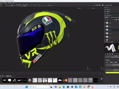Racing Helmet 3D model