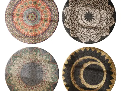 round carpet 7 3D model