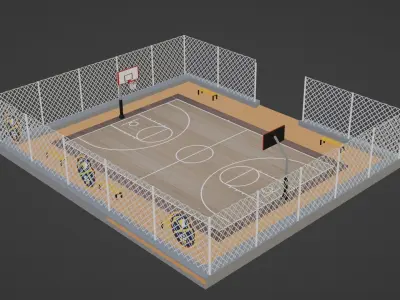 Basketball Stadium - Denver Nuggets Low-poly 3D model
