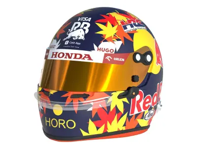 F1 Yuki Tsunoda Helmet 2024 3D model