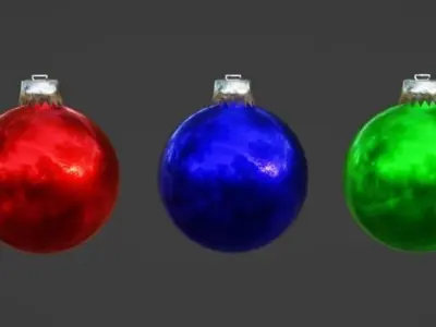 Christmas Ornaments - Low Poly Low-poly 3D model
