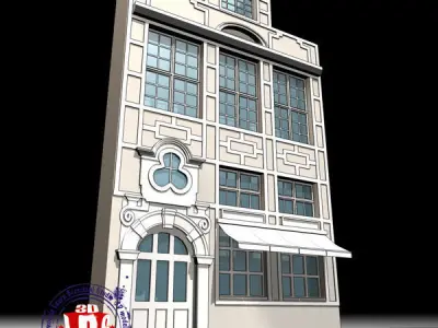old style facade 3D model
