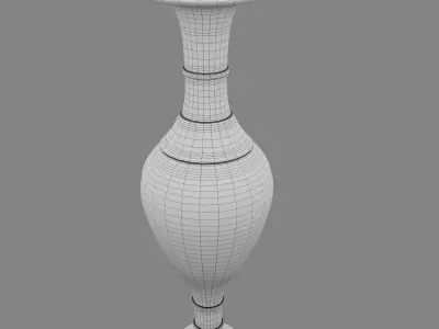 Medieval Flower Vase 10 Low-poly 3D model