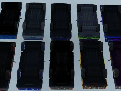 Vehicle car SUV 20x 3D model