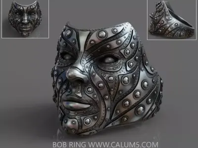 Face Bob Ring 3D print model