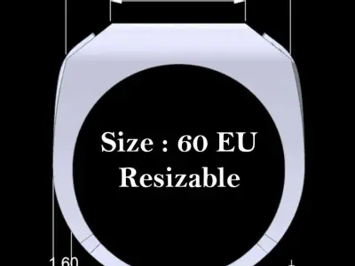 Ki men Lux Ring Free 3D print model