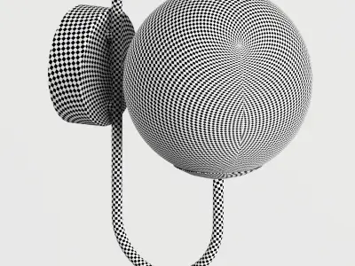 Modern brass and opal glass wall lamp Laredoute MORICIO 3D model