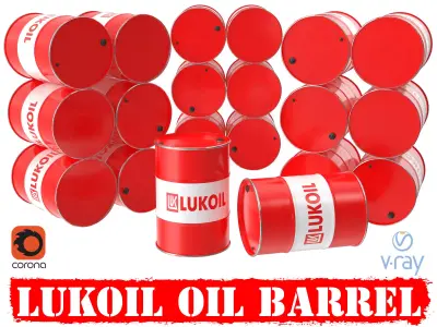 Lukoil oil barrel 3D model