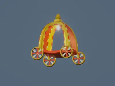 Christmas car for holidays Low-poly 3D model