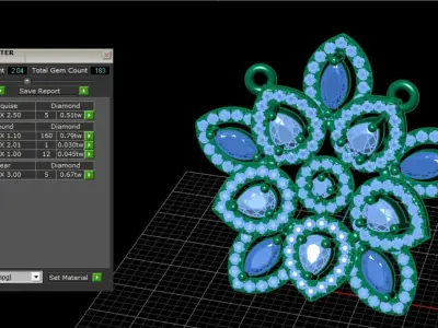 Flower Pendant 3D print model get