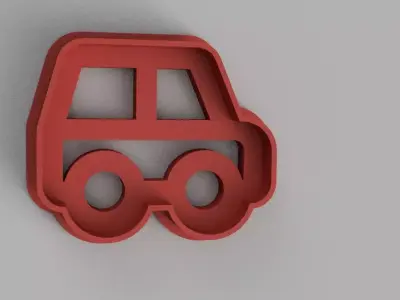 SET 5 COOKIE CUTTER 3D print model bike car 3D print model