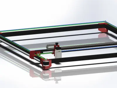 Laser cutting machine 3D model