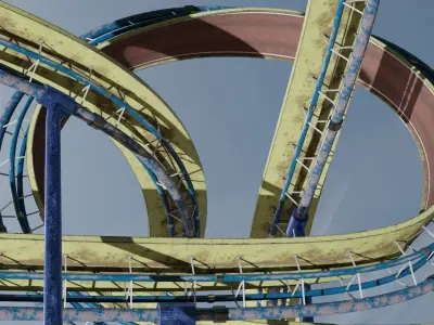 Stunt track Low-poly 3D model