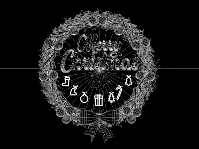 Christmas Wreath - Green 3D Model 3D model