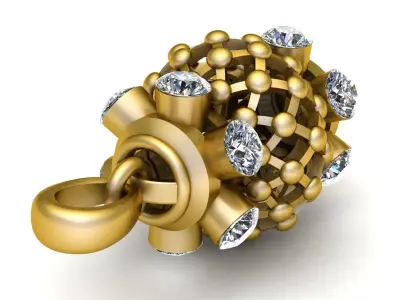 LUXURIOUS STYLE GOLD PENDANT 3D PRINTABLE MODEL 3D print model