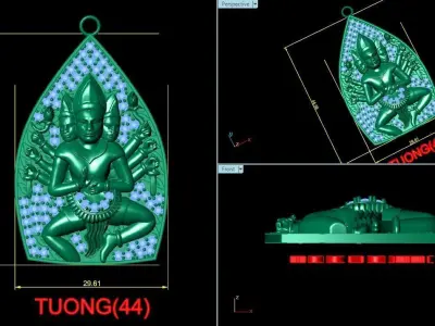 Pendant 3D print model 13