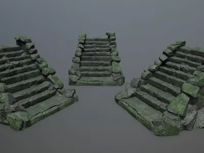 stairs Low-poly 3D model buy