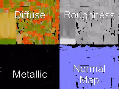 Orange Blossom Bloom model pack Low-poly 3D model