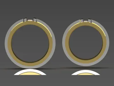 couple wedding ring cr0033 3D print model