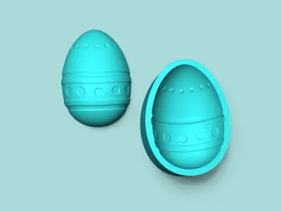 10 Easter Eggs Molds - Silicon Maker - Template 3D print model