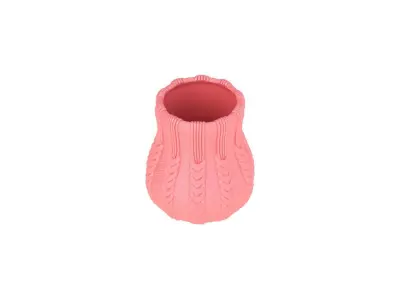 Knitted vase 3D print model