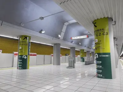Tokyo Metro Station 01 Low-poly 3D model