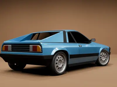 Lancia Beta Montecarlo Low-poly 3D model