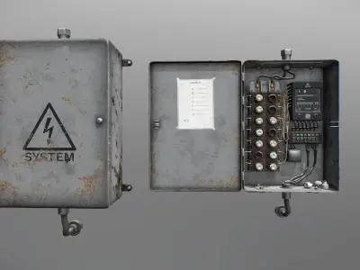 Fusebox Low-poly 3D model