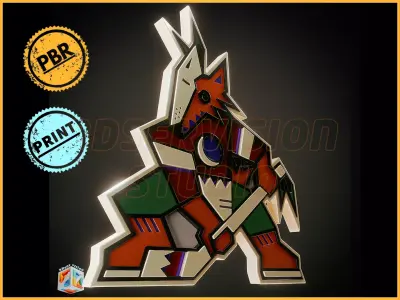 Arizona Coyotes logo - Cinematic - 3D print 3D model