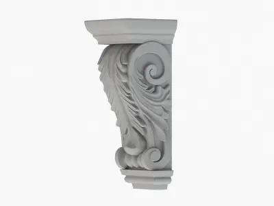 Scroll Corbel 17 3D model