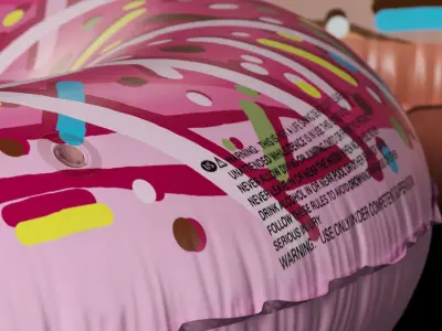 Inflatable Swimming Ring Donut Intex 3D model