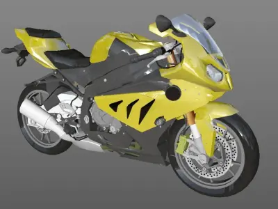 Heavy Bike 3D Model For Sporst Bikes Games Low-poly 3D model