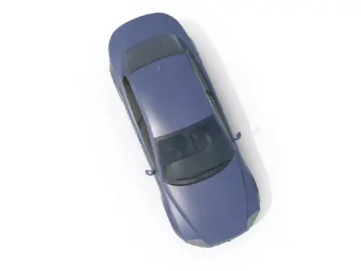 Low-Poly Sedan Car  Low-poly 3D model