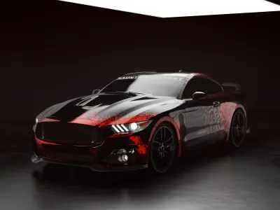 Modern Muscle Car 3D model