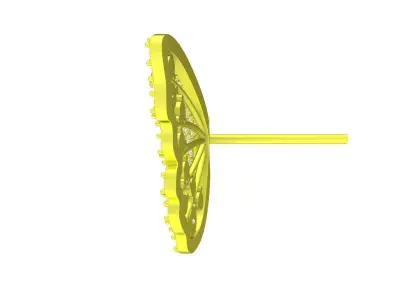 6985 Luxury Butterfly Diamond Women Earrings 3D print model