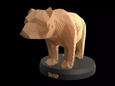 Parametric Bear Low-poly 3D model