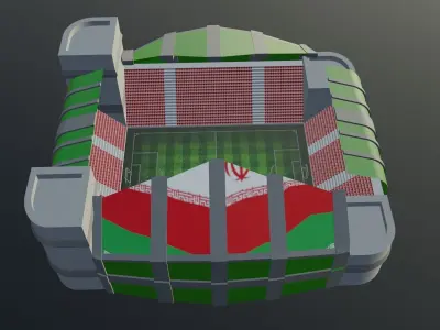 Football Stadium - Iranian Low-poly 3D model
