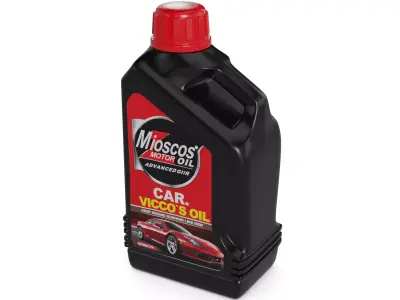 Oil and lubricants Car Care - Oil and Lubricants Low-poly 3D model