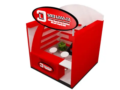 Booth Exhibition Stand a522b 3D model