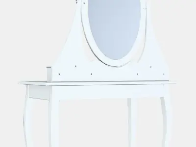 HEMNES Dressing table with mirror Low-poly 3D model