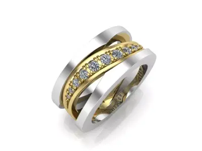 wedding ring 3D print model 41