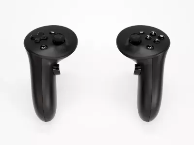 Steam Frame VR controllers Low-poly 3D model