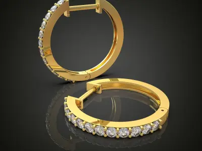 Exclusive Earrings model 3D printable model 0020 3D print model