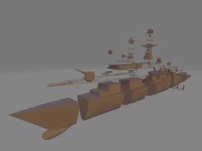 Russian battleship RF yaroslav mudry 3D print model