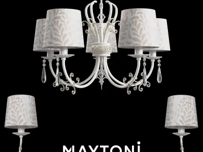 Chandelier Emilia ARM737-PL-05-W Maytoni Modern Free 3D model