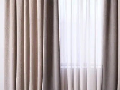 Set 48 Curtains 3D model