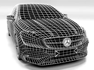 MERCEDES CLA AMG LOWPOLY Low-poly 3D model