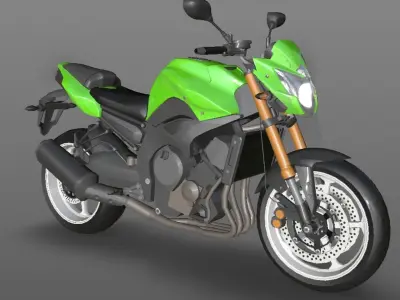 Yamaha fz8 Heavy Bike 3D model Game Asset Low-poly 3D model