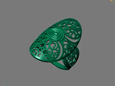 Women Plain Ring Ready STL Models Womens Ring 3d models 3D print model 19
